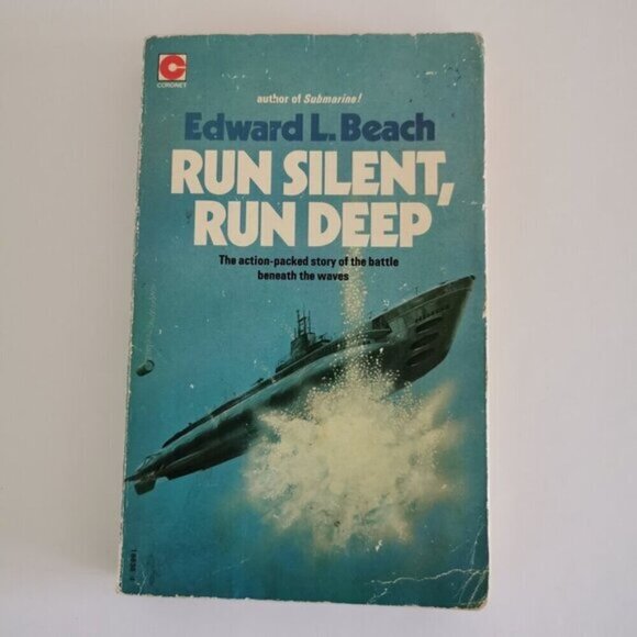 1974 Run Silent Run Deep Paperback Edward L Beach Coronet Submarine Fiction Hist - Picture 3 of 8